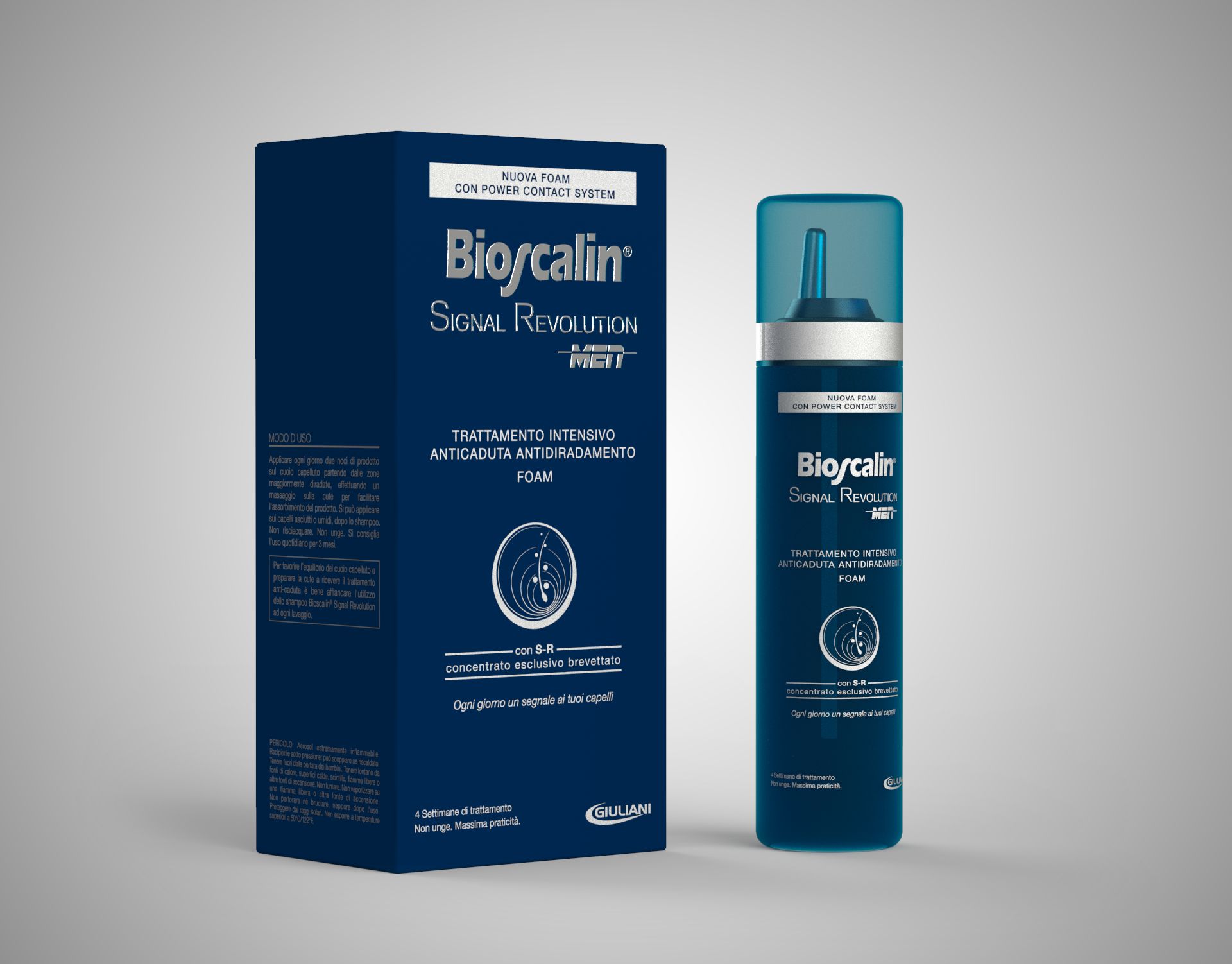 Il render 3D di un prodotto Bioscalin
