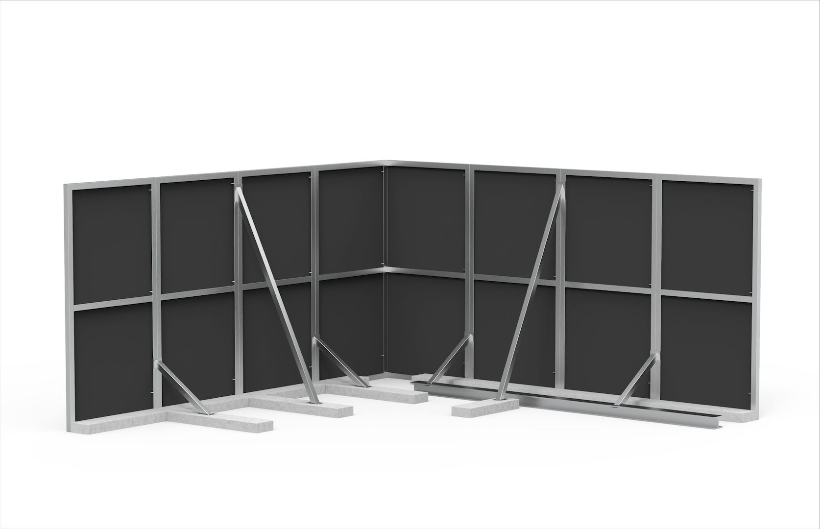Il render 3D di una barriera isolante