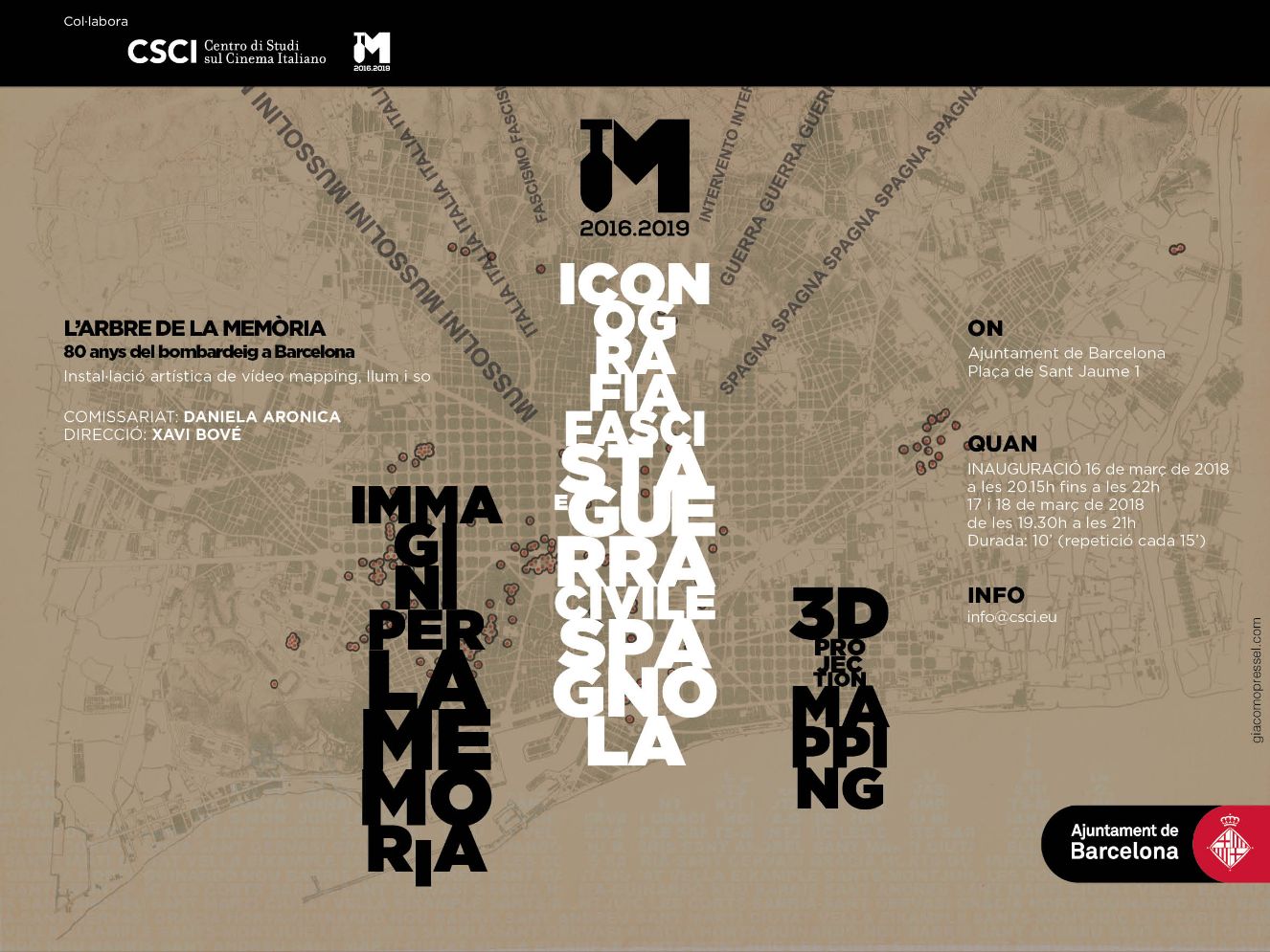 ADV di una mostra sul periodo fascista in Spagna