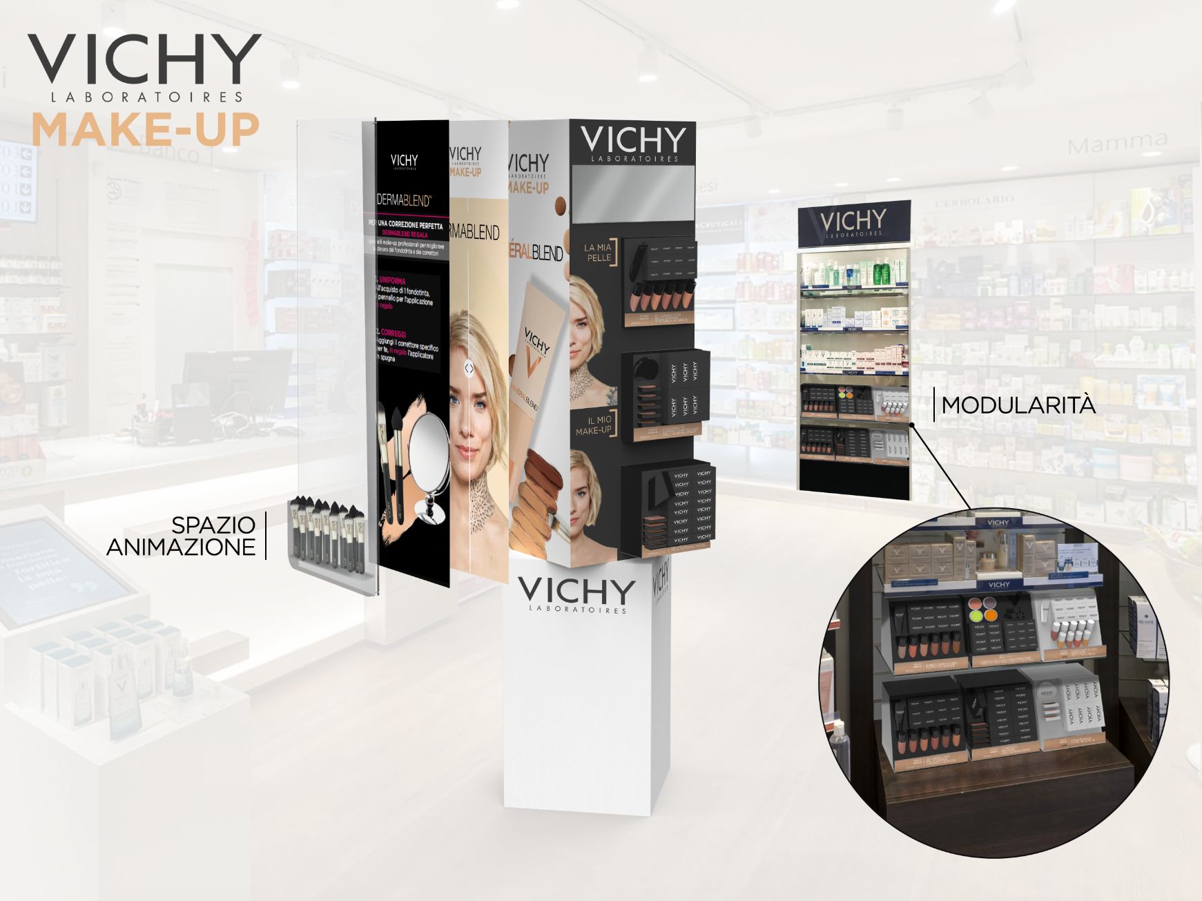 Visualizzazione di un espositore di Vichy