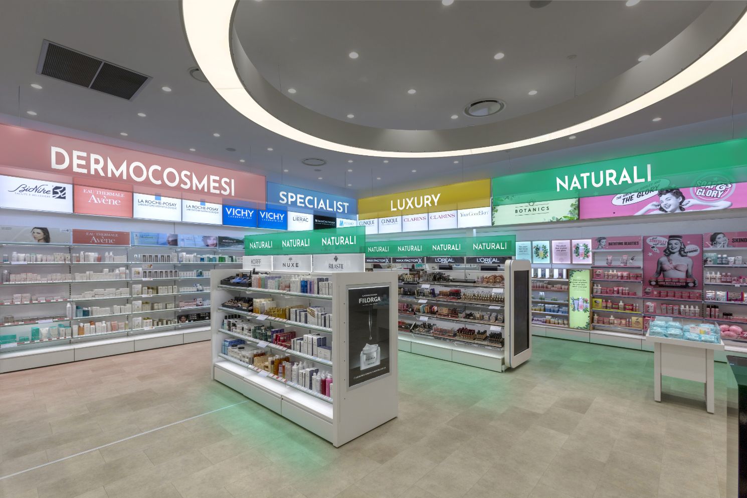 Visualizzazione di un angolo cosmetico di L'Oréal